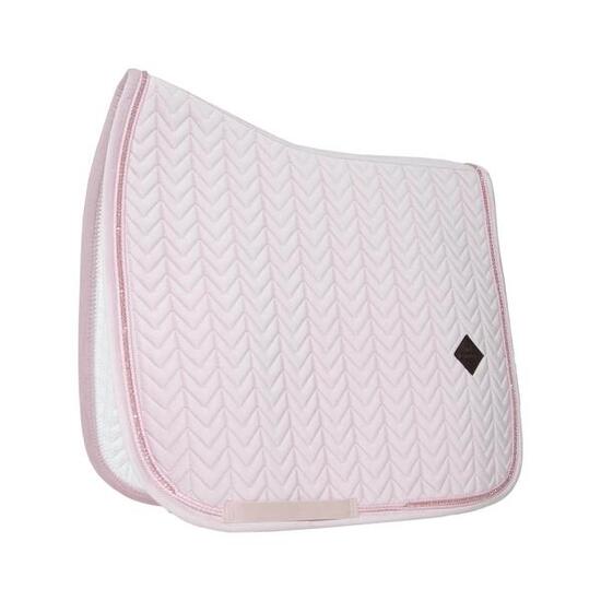 Tapis de selle velours pearls dressage rose tendre
