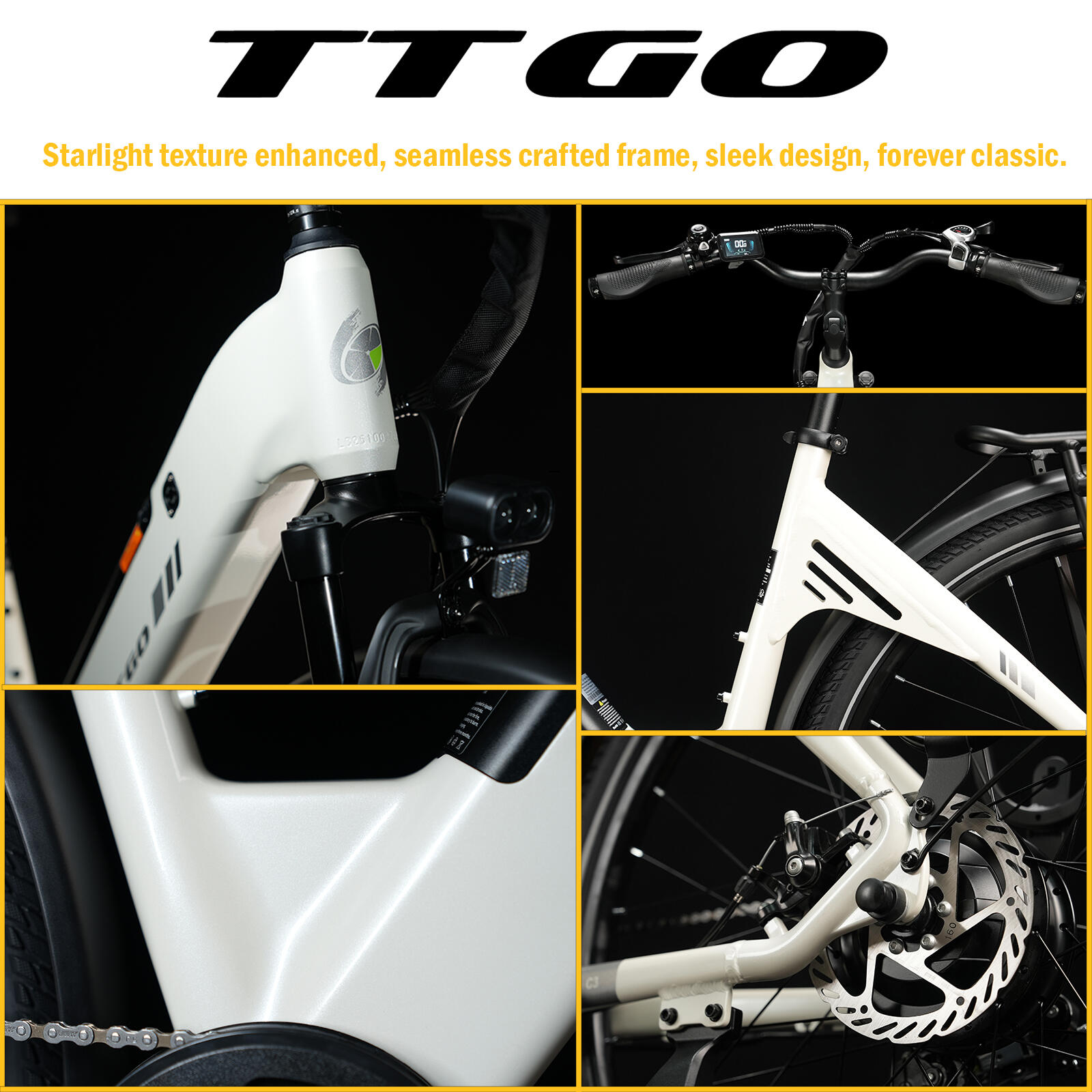 Homem/Mulher 2026 C3SE 120km 28" 7v E-bike branco 5/8
