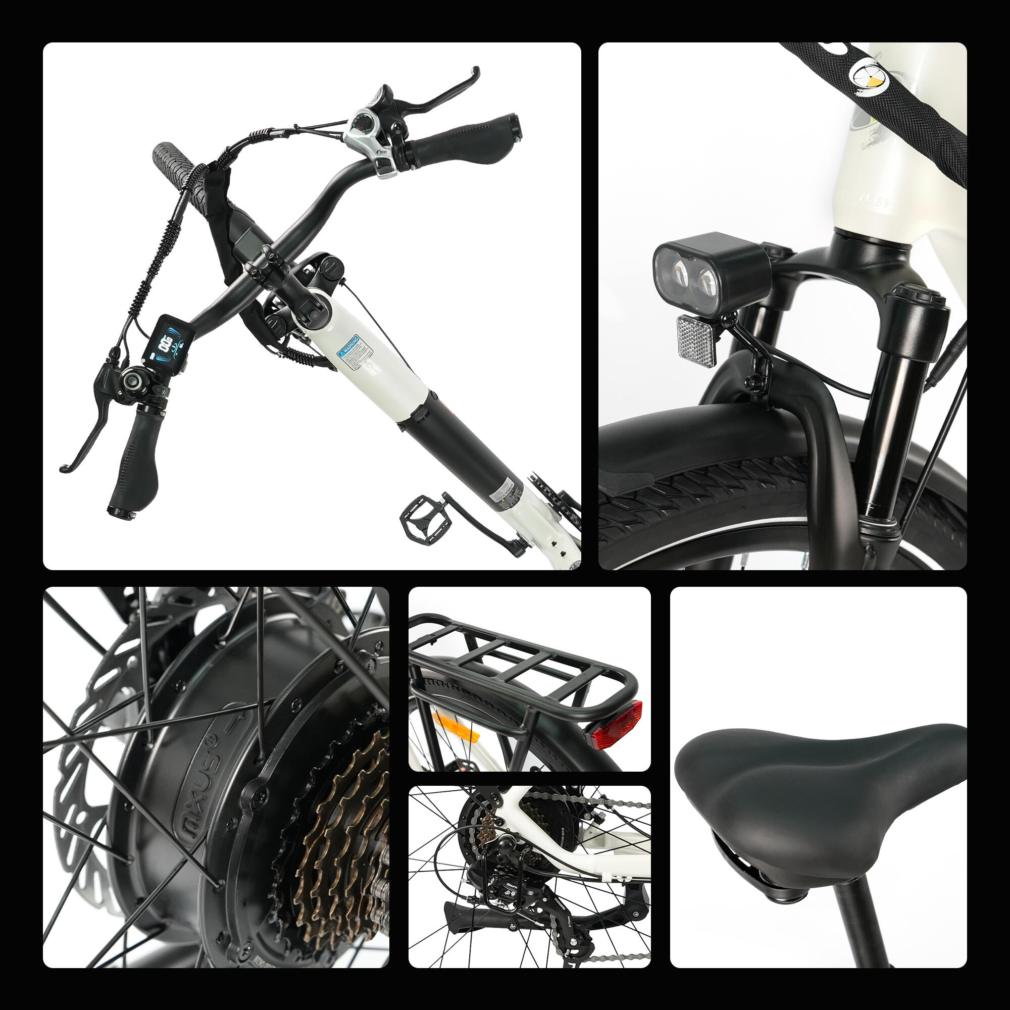 Homem/Mulher 2026 C3SE 120km 28" 7v E-bike branco 4/8