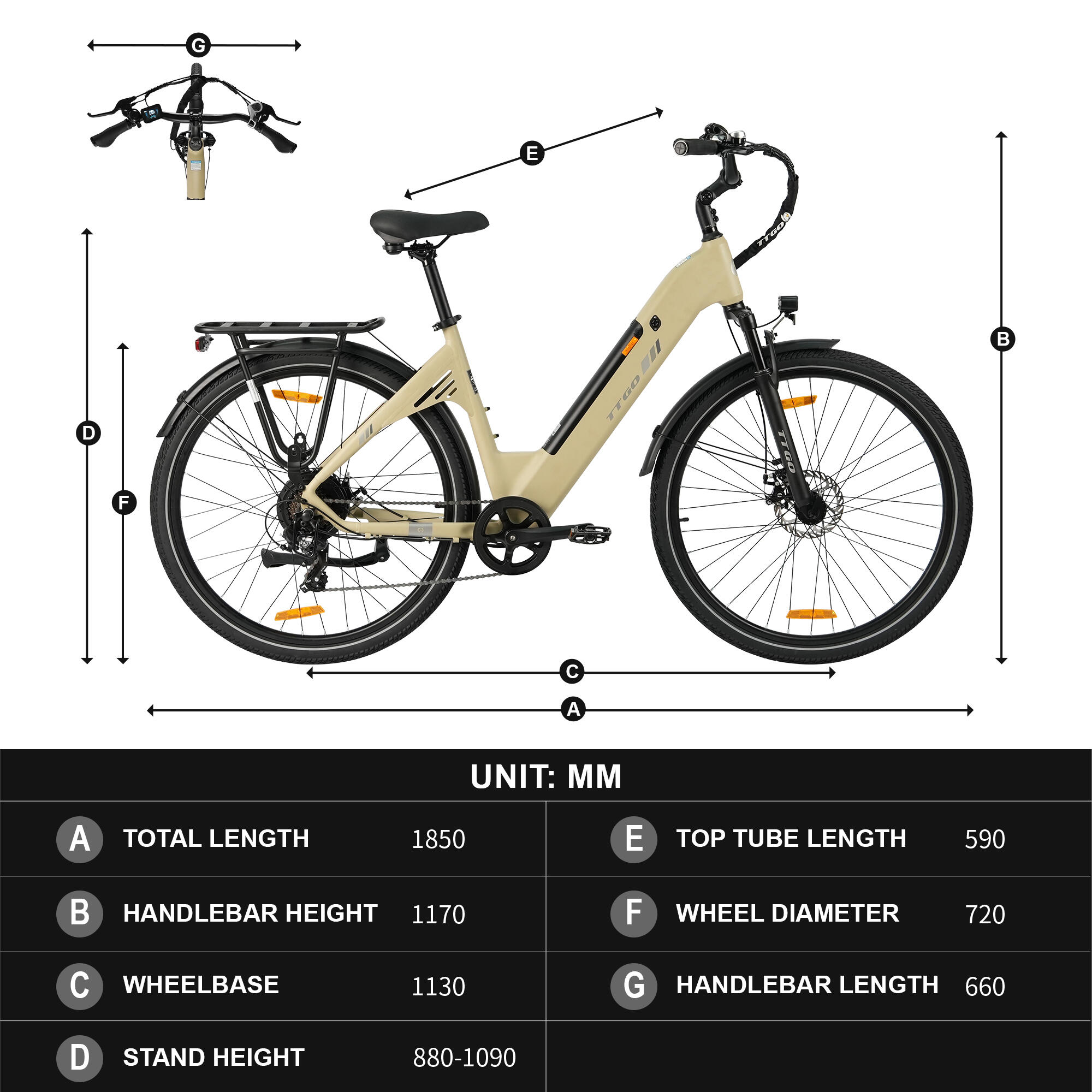 Hombre/Mujer 2026 C3SE 120km 28" 7v E-bici amarillo 6/8