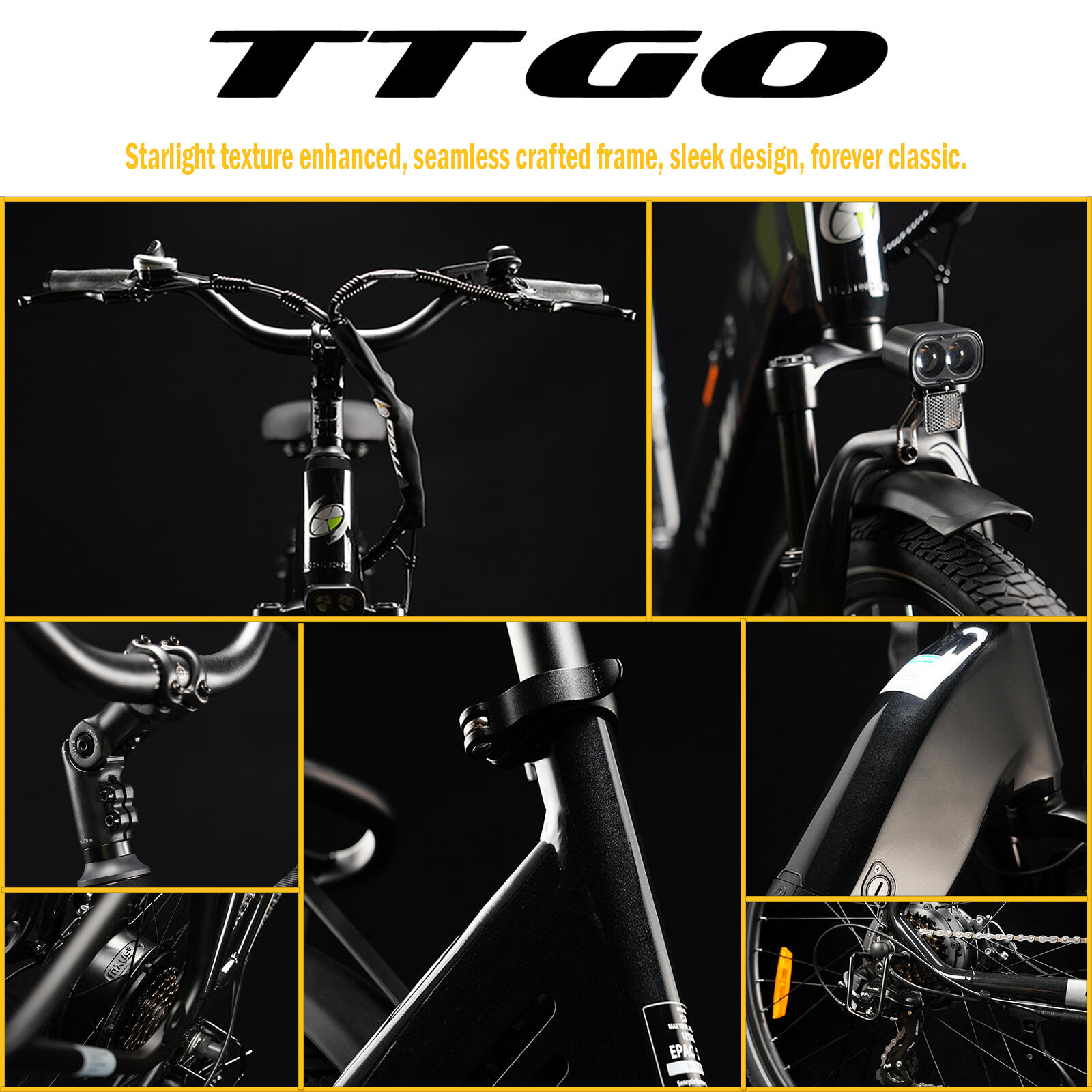 Homem/Mulher 2026 C3SE 120km 28" 7v E-bike preto 5/8
