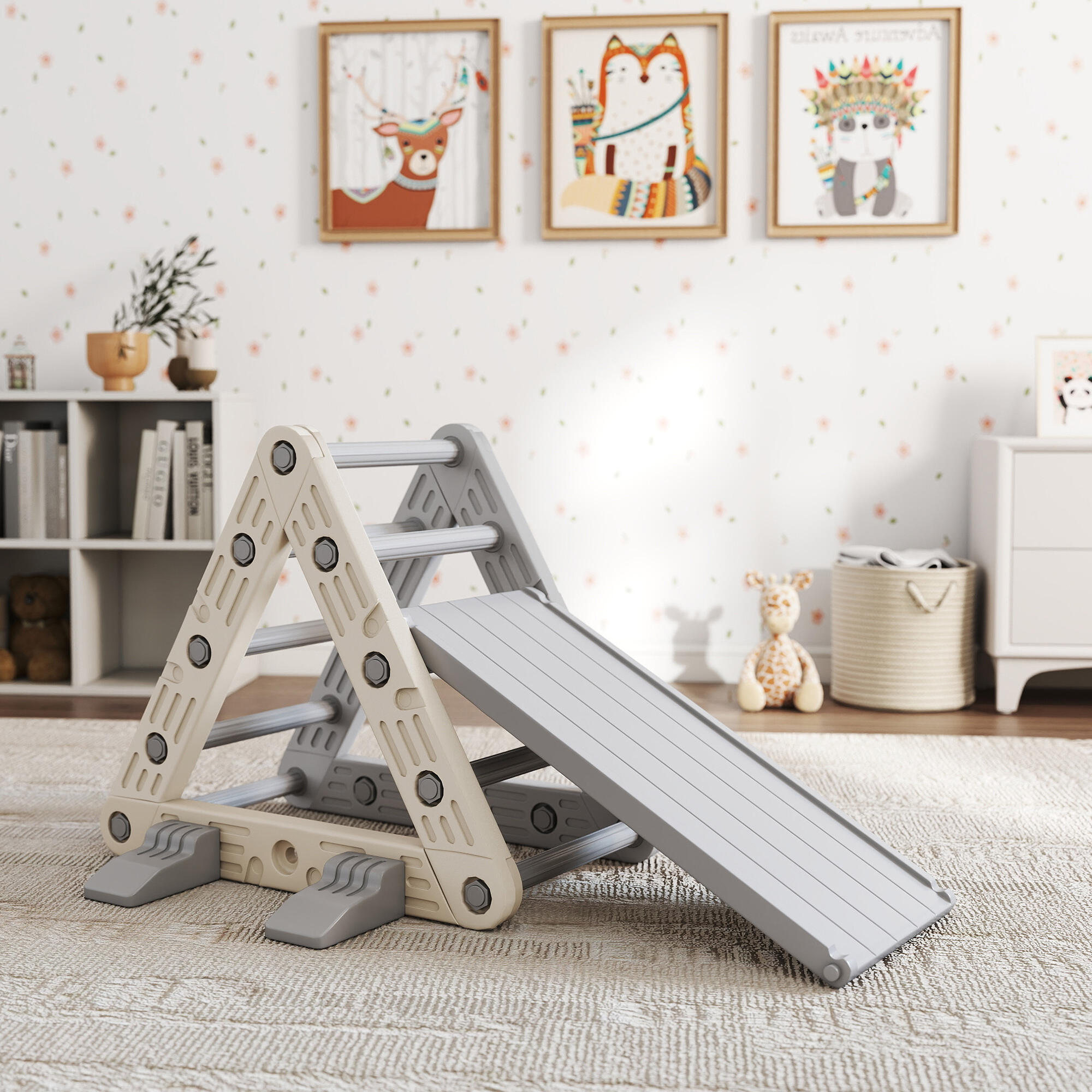 Escalada para Crianças 130x80x69 cm cinza e branco AIYAPLAY 2/5