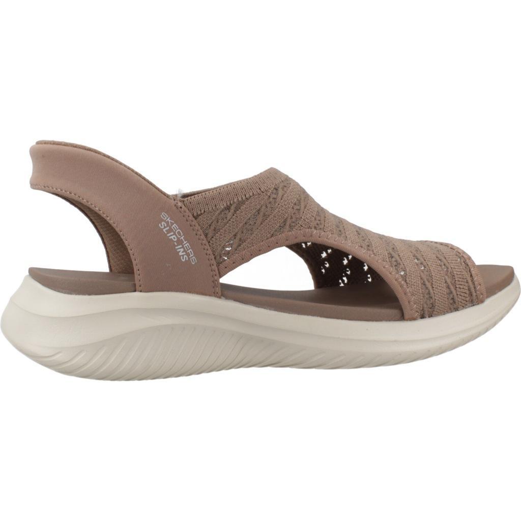 Sandales Plates Femme Skechers  Marron 4/5
