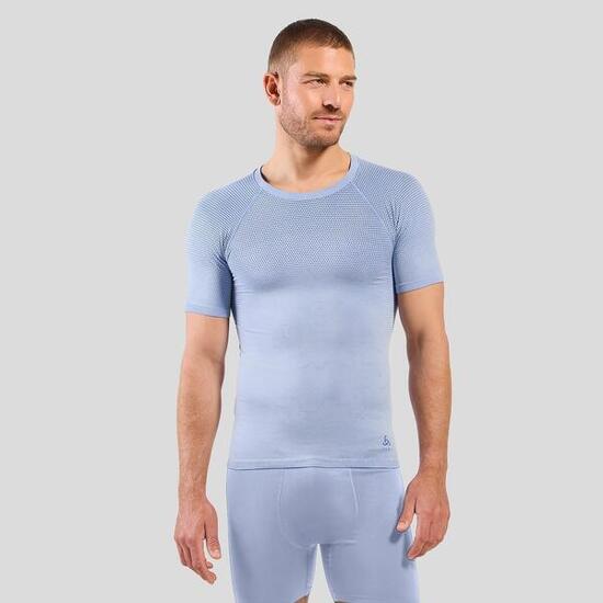 Koszulka męska ODLO BL TOP crew neck s/s PERFORMANCE LIGHT - RAIN DYE beżowa
