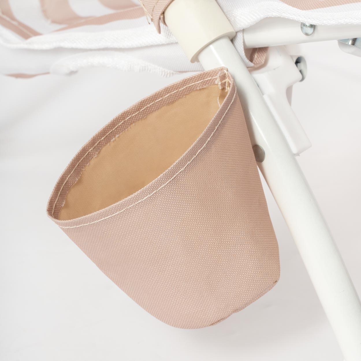 Flamingueo silla playa ligera acolchada acero poliéster beige 3/3