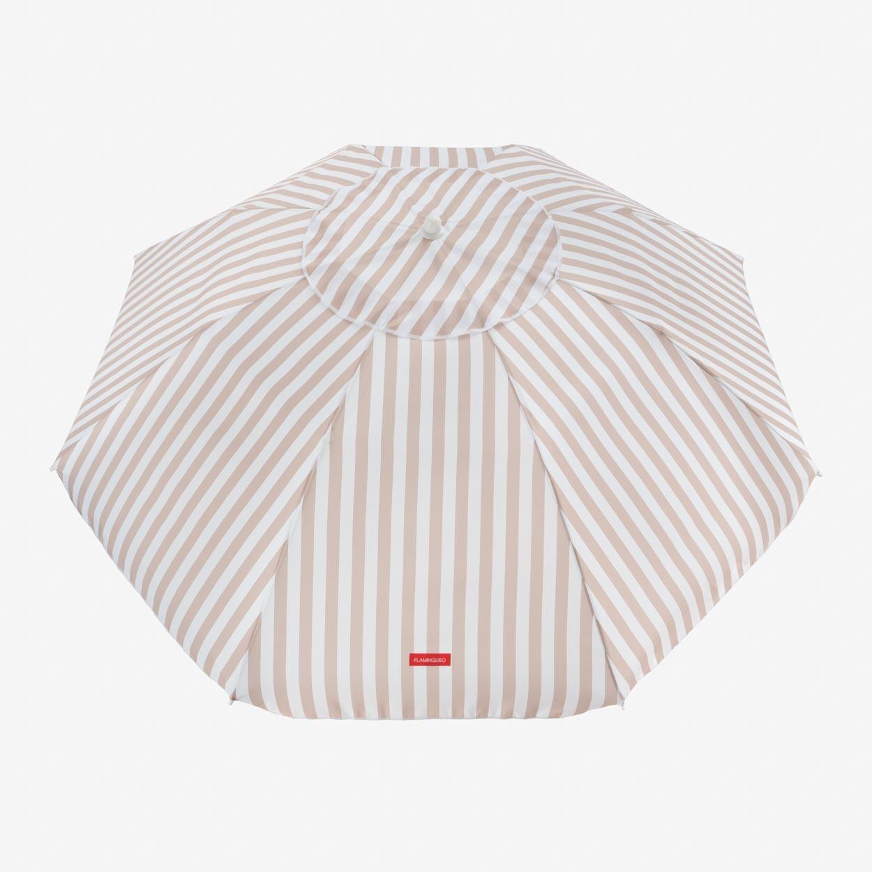 Flamingueo sombrilla playa inclinable upf50+ poliéster beige 5/6