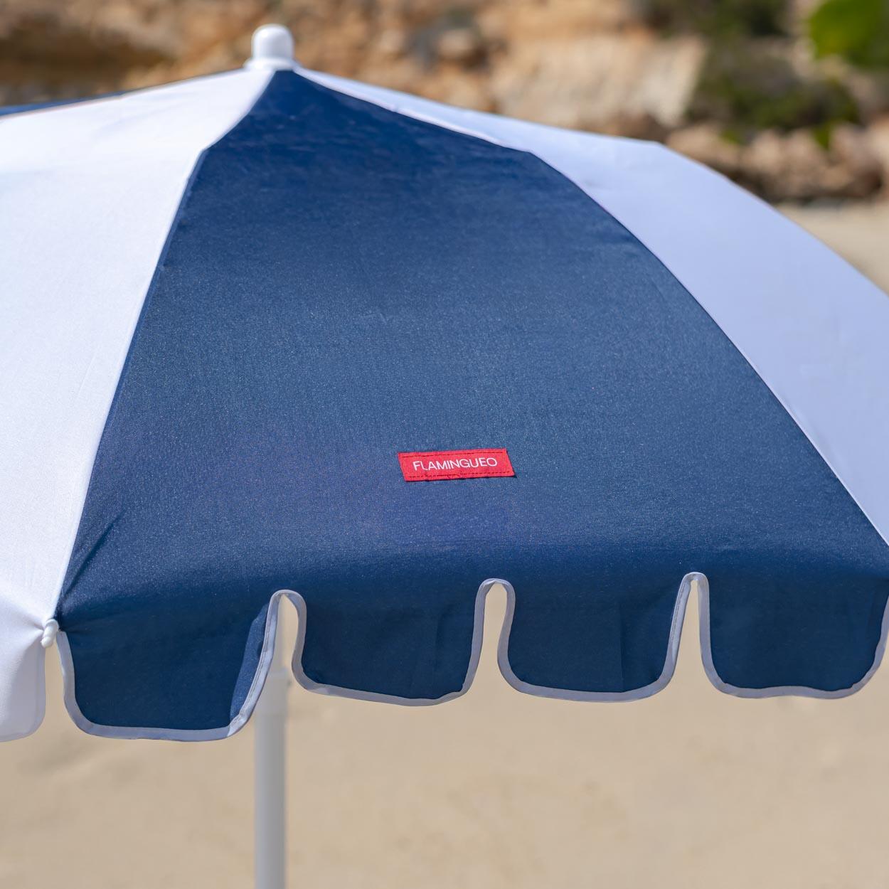 Flamingueo sombrilla playa inclinable upf50+ poliéster azul 4/7