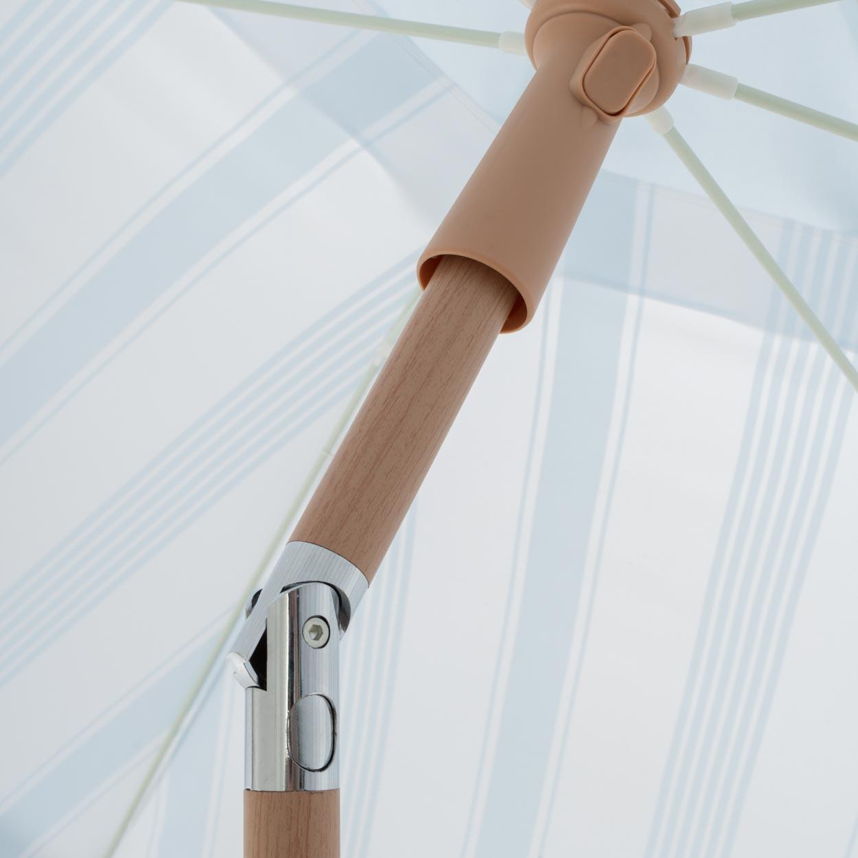 Flamingueo parasol plage inclinable upf50+ polyester bleu 4/7