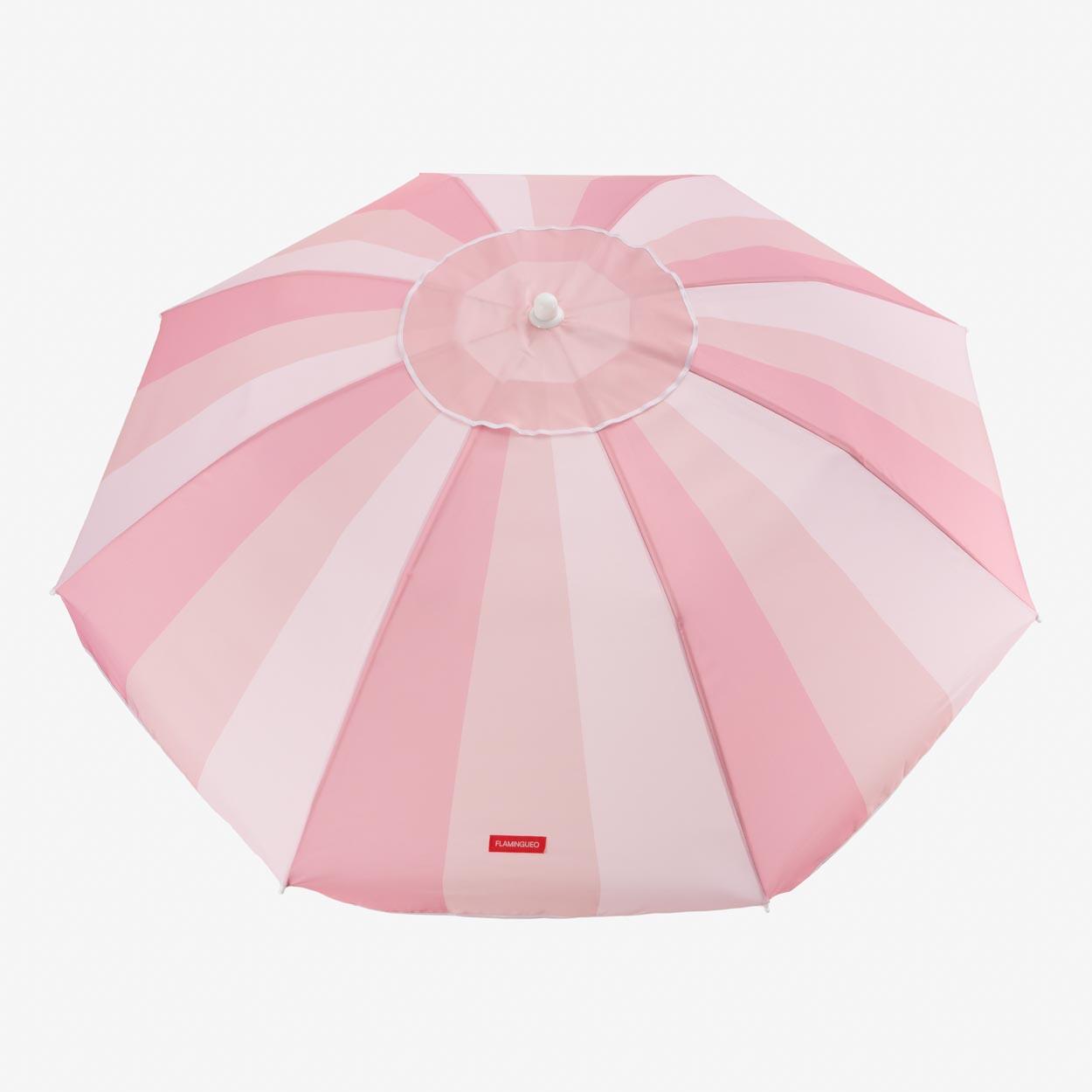 Flamingueo sombrilla playa inclinable upf50+ poliéster rosa 6/7