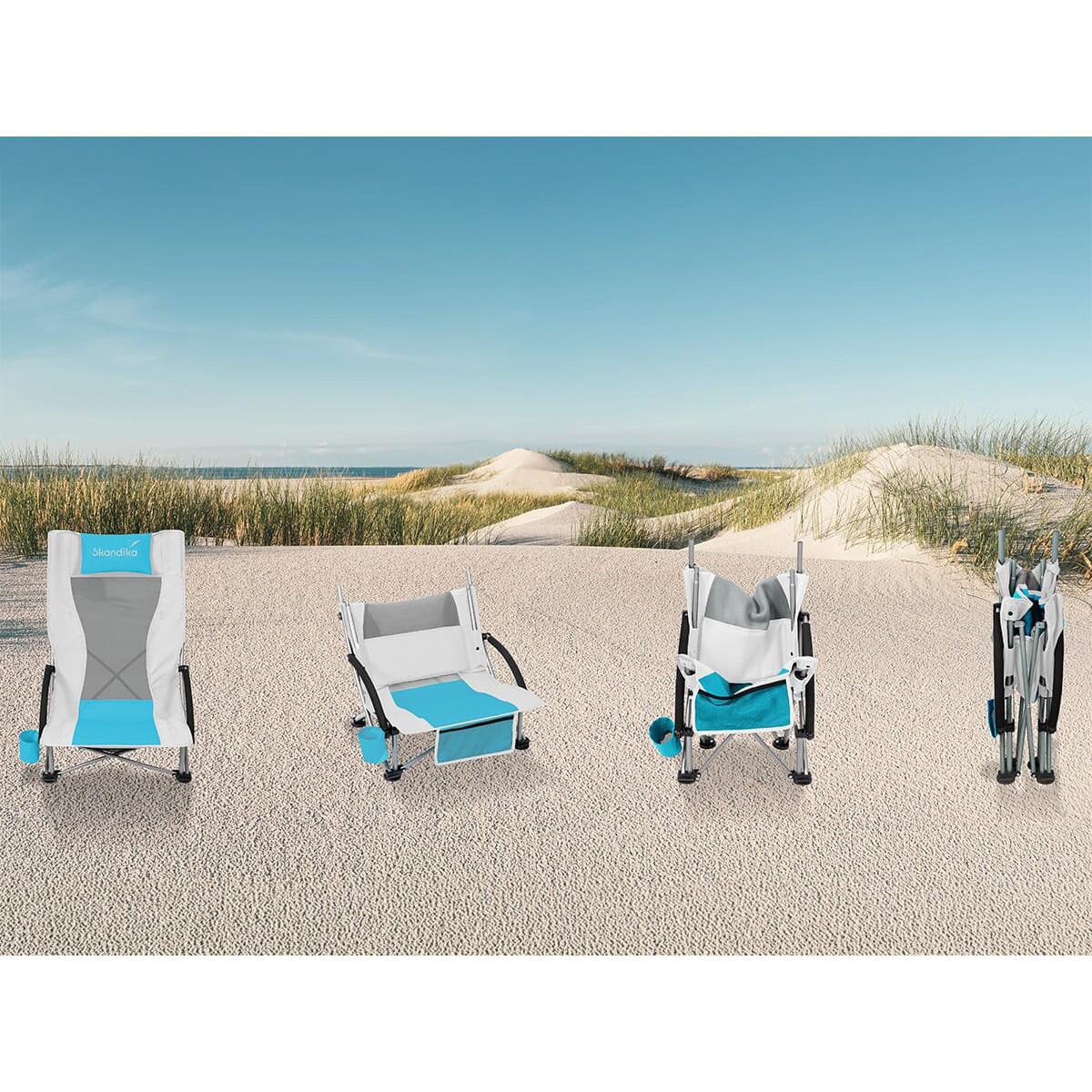Chaise de Camping Beach - Pliable - Max. 136 kg - Sac de Transport 6/7