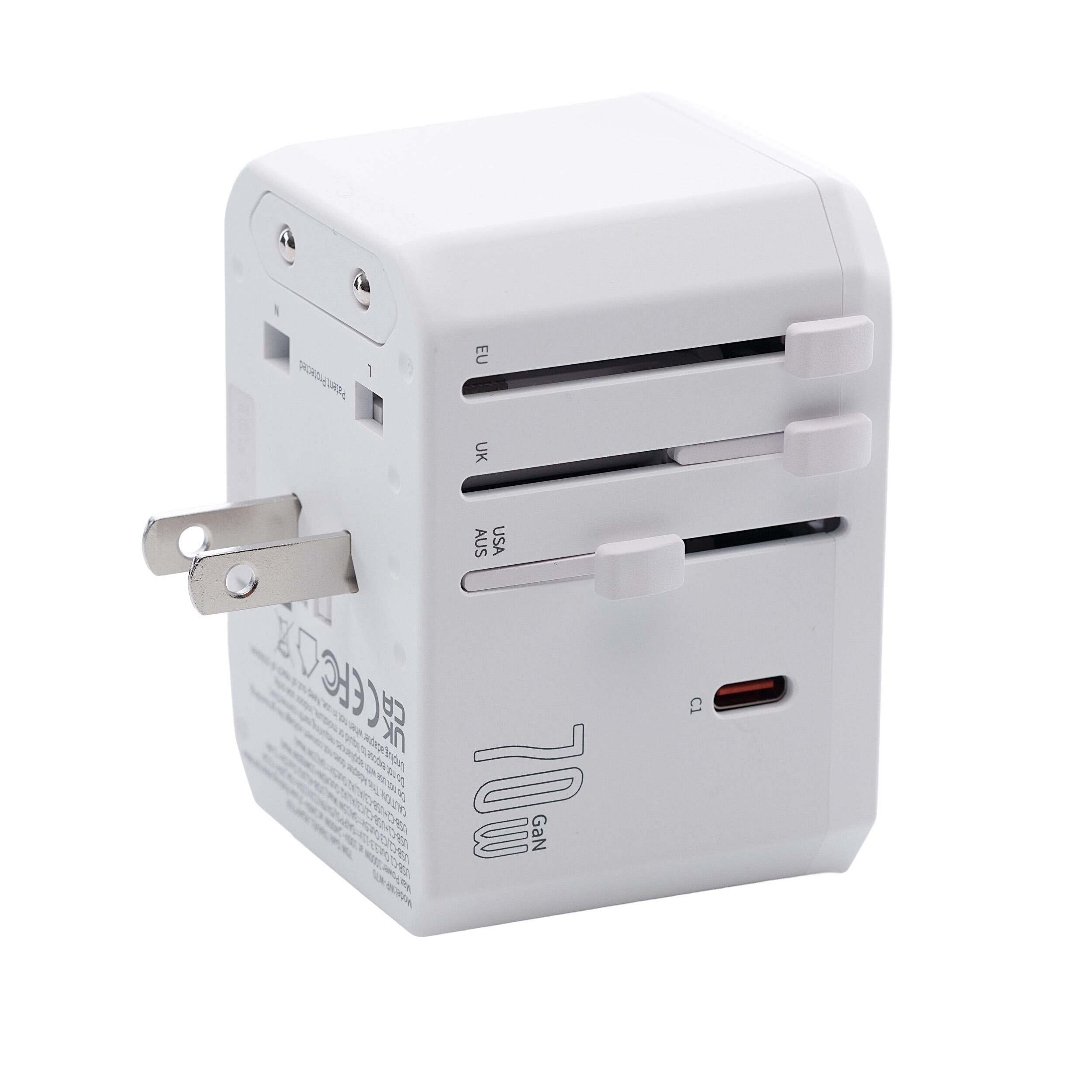 Travelnet Adaptateur de voyage universel 70W – 3x USB-C & 2x USB-A 3/7