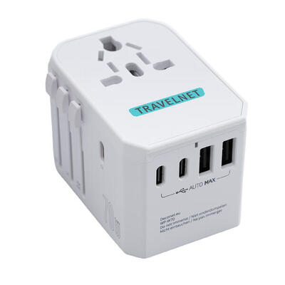 Adattatore universale da viaggio Travelnet70W – 3x USB-C & 2x USB-A