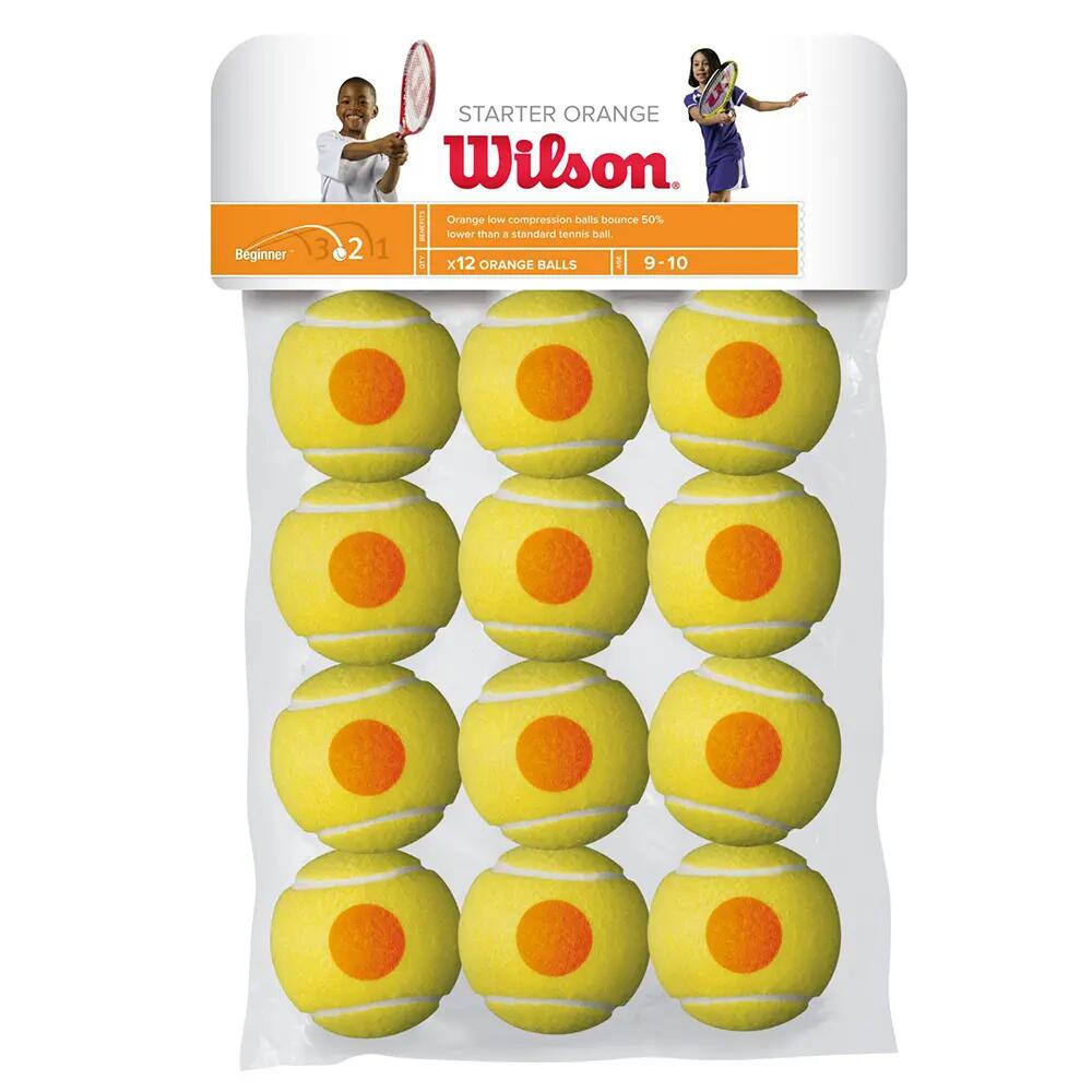Wilson WRT137200 Starter Game ITF Onaylı 12 li Tenis Antrenman Topu Turuncu 1/4