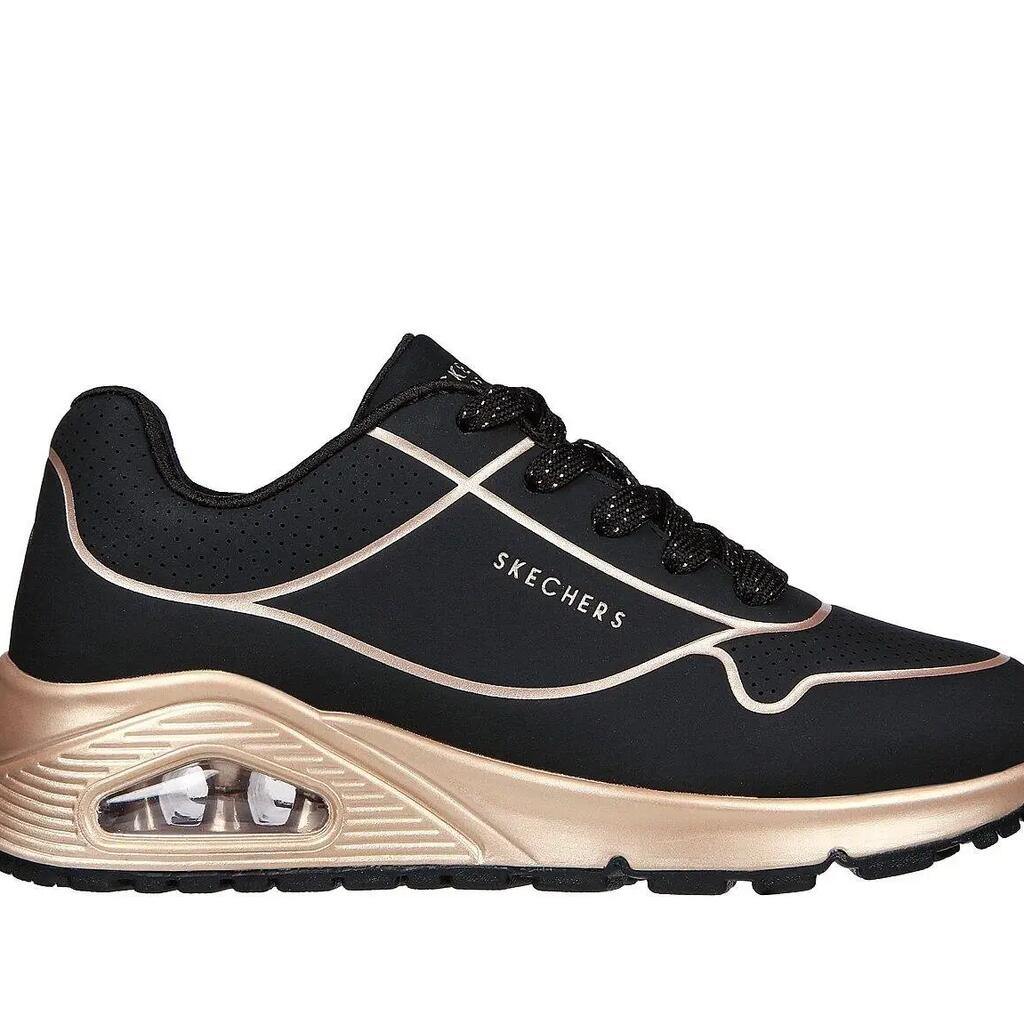 SKECHERS Uno Gen1 Cool Heels girls’ sneakers black-gold