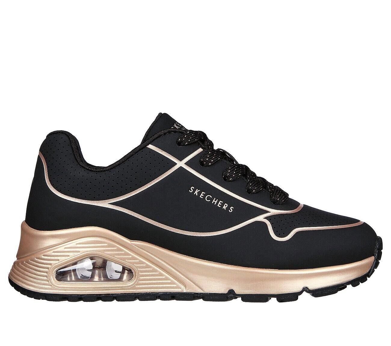 Buty sportowe dziewczęce Skechers Uno Gen1 Cool Heels sneakersy czarne