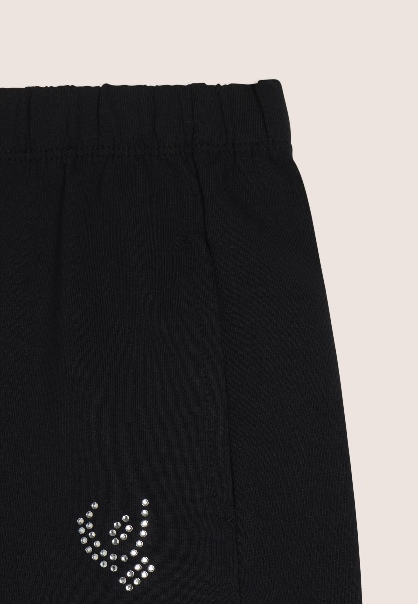 Shorts french terry con logo in strass da bambina e ragazza 3/3