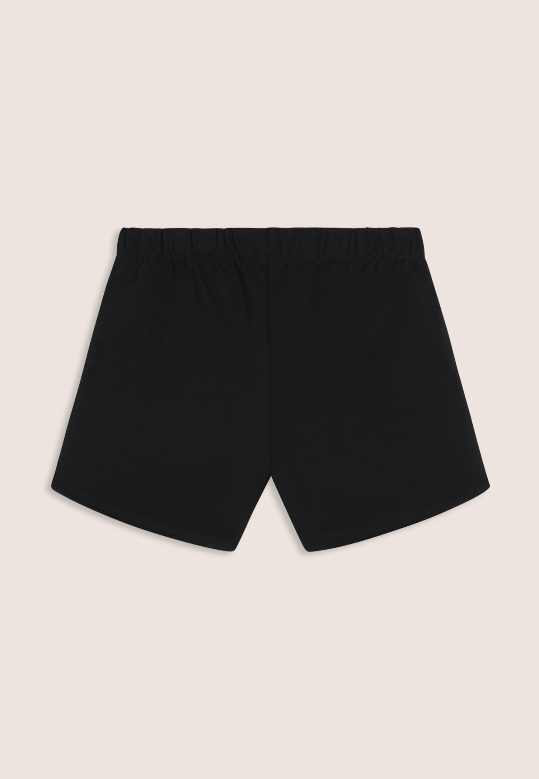 Shorts french terry con logo in strass da bambina e ragazza 2/3