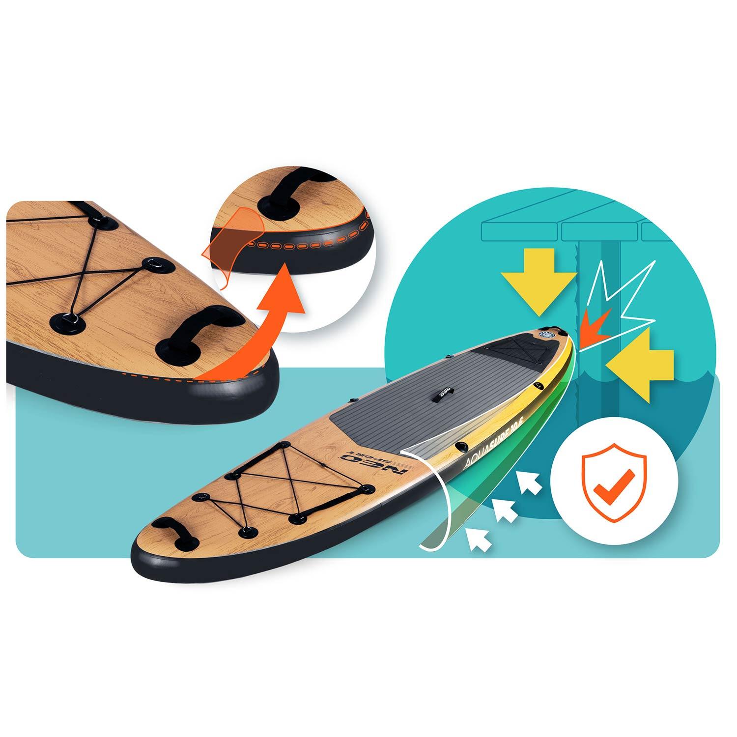 Deska Sup do pływania Neo-sport Aquasurf pompowana Stand Up Paddle 320cm zestaw 3/7