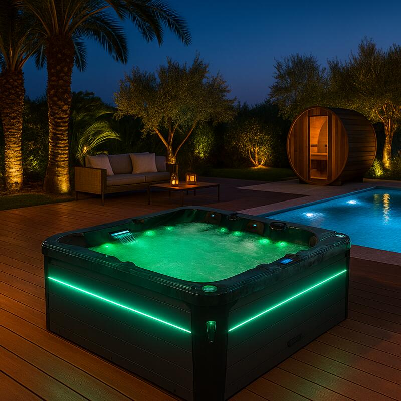 Spa 5 places Archipel® GT5 PRO MAX BLACK LED - Spa  Balboa® 215 x 215 cm 1/7