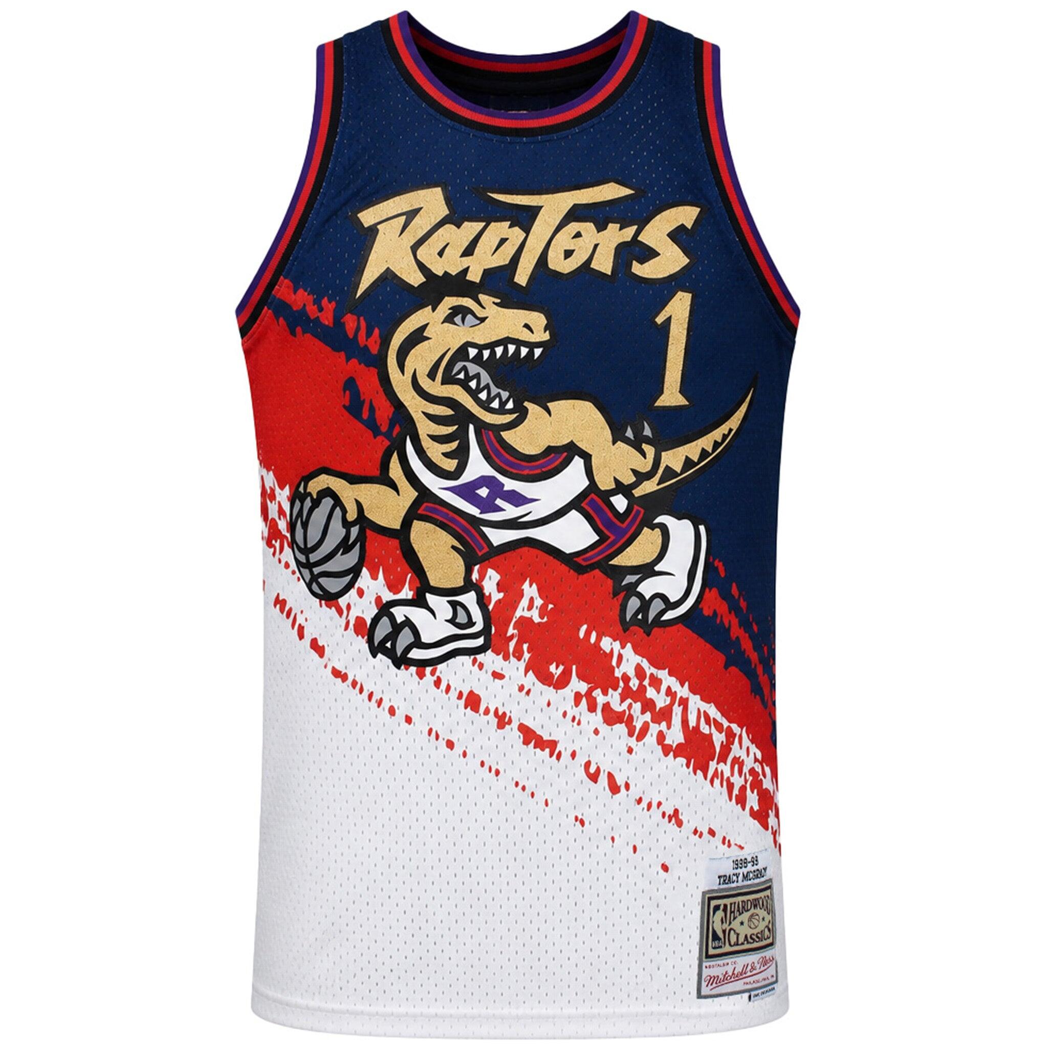 Mitchell & Ness NBA Toronto Raptors 1 McGrady Mens White Vest 
