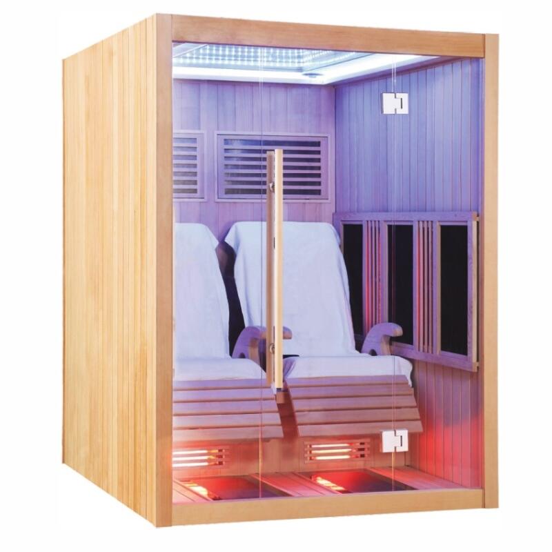 Sauna infrarouge Boreal® JAZZ DUO - 2 fauteuils inclinables à spectre complet 1/7