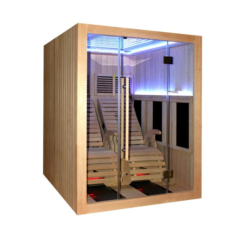 Sauna infrarouge Boreal® JAZZ DUO - 2 fauteuils inclinables à spectre complet 3/7