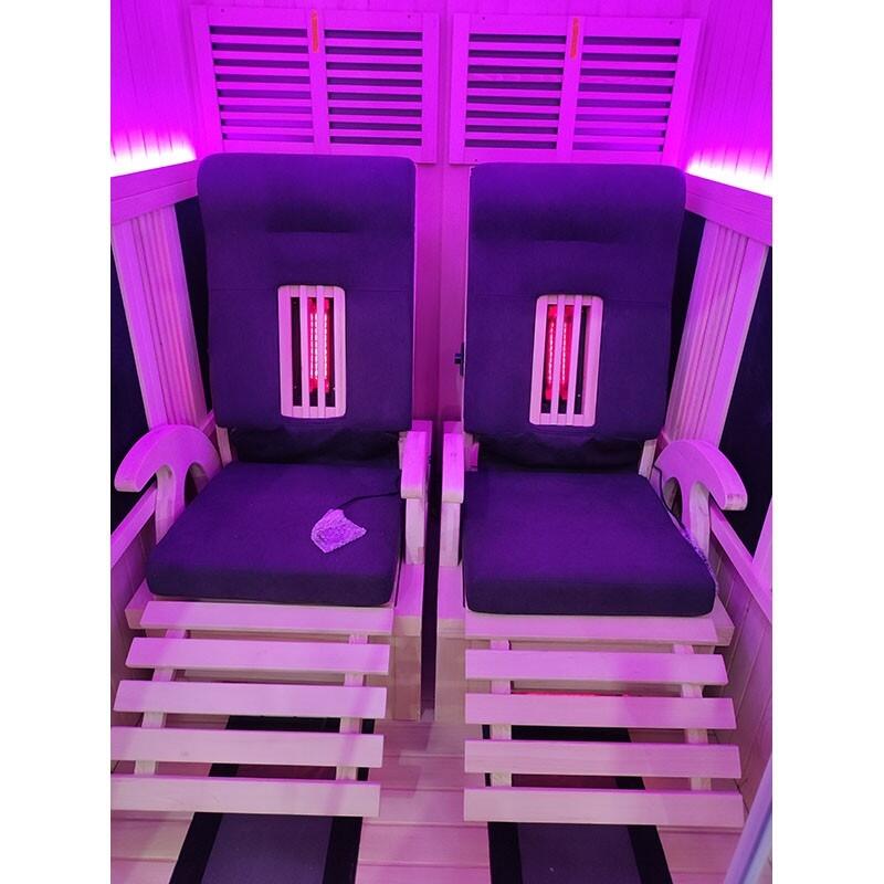 Sauna infrarouge Boreal® JAZZ DUO - 2 fauteuils inclinables à spectre complet 7/7
