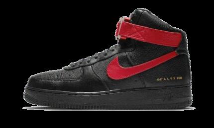 Chaussures - montantes - air force 1 high alyx - noir/rouge