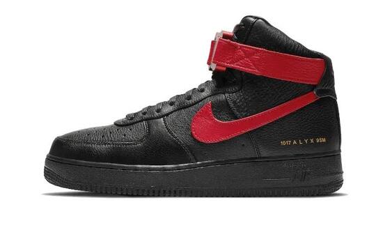 Chaussures - montantes - air force 1 high alyx - noir/rouge