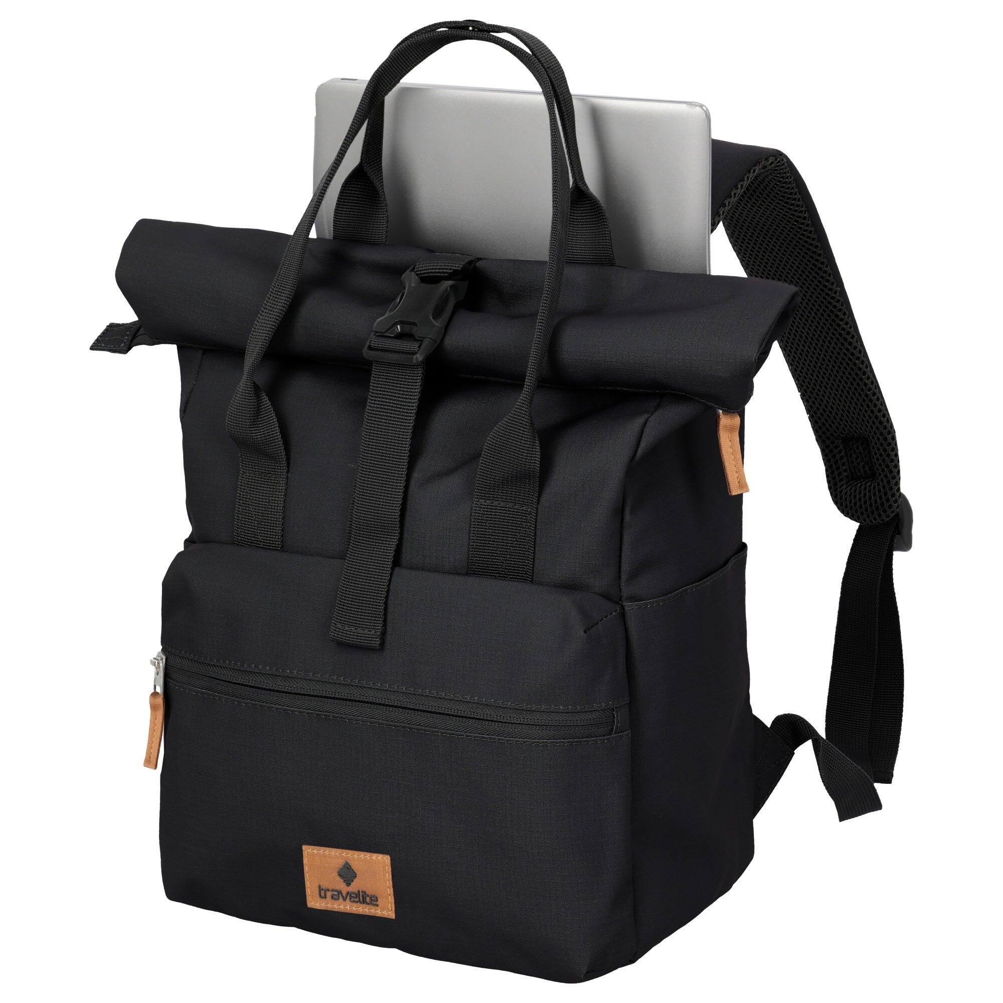 Travelite Basics Short Handle - Rolltop Rucksack 46 cm erw. 6/7
