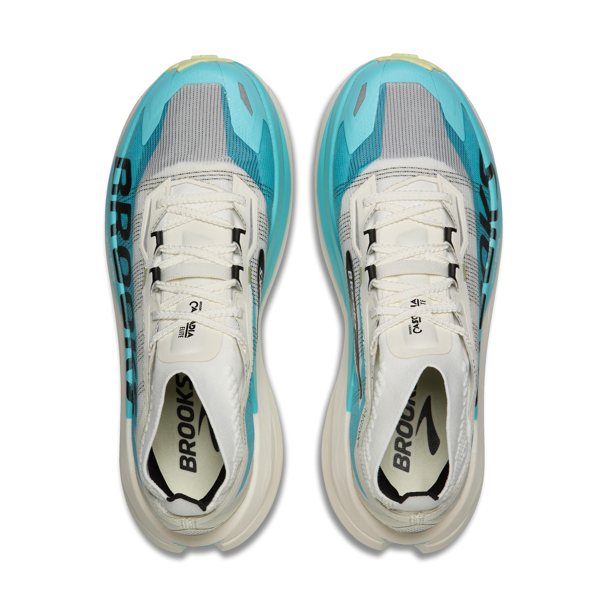 Scarpe running Unisex Cascadia Elite bianco azzurro nero 5/5