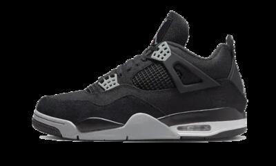 Schoenen - basketbal - heren - air jordan 4 - canvas - zwart/grijs/wit