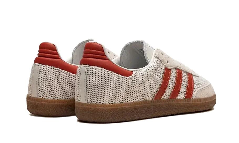 Adidas Samba OG Crystal White Preloved Red 3/4
