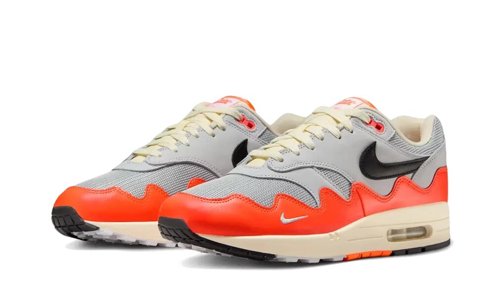 Air Max 1 Patta Waves Hyper Crimson Pure Platinum - Taille : 44 EU 2/3