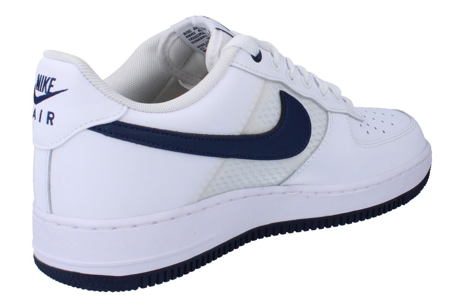 Nike Air Force 1 '07 LV8 Mesh Tape White Navy 3/6
