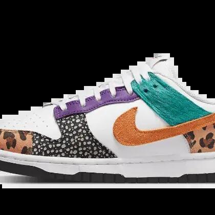 Men - Lifestyle - Shoes - Leather safari - Dunk Low - White/Teal