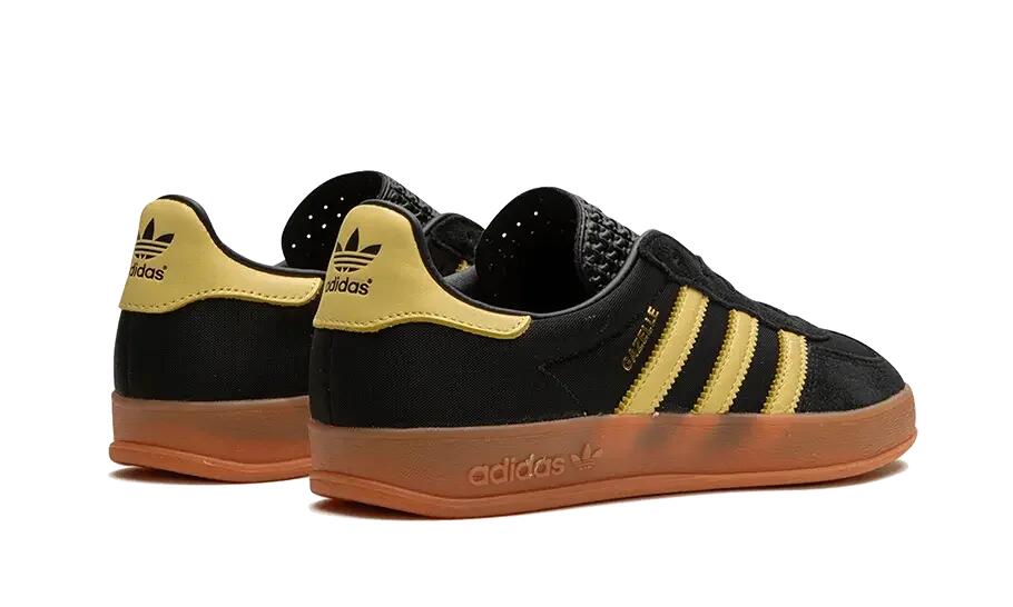 adidas Gazelle Indoor Black Almost Yellow Gum 3/4