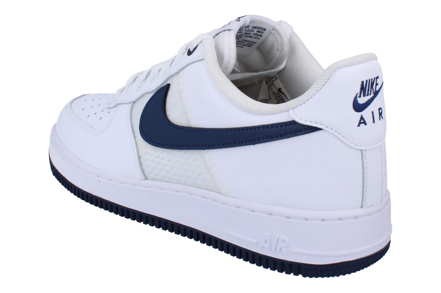 Nike Air Force 1 '07 LV8 Mesh Tape White Navy 2/6