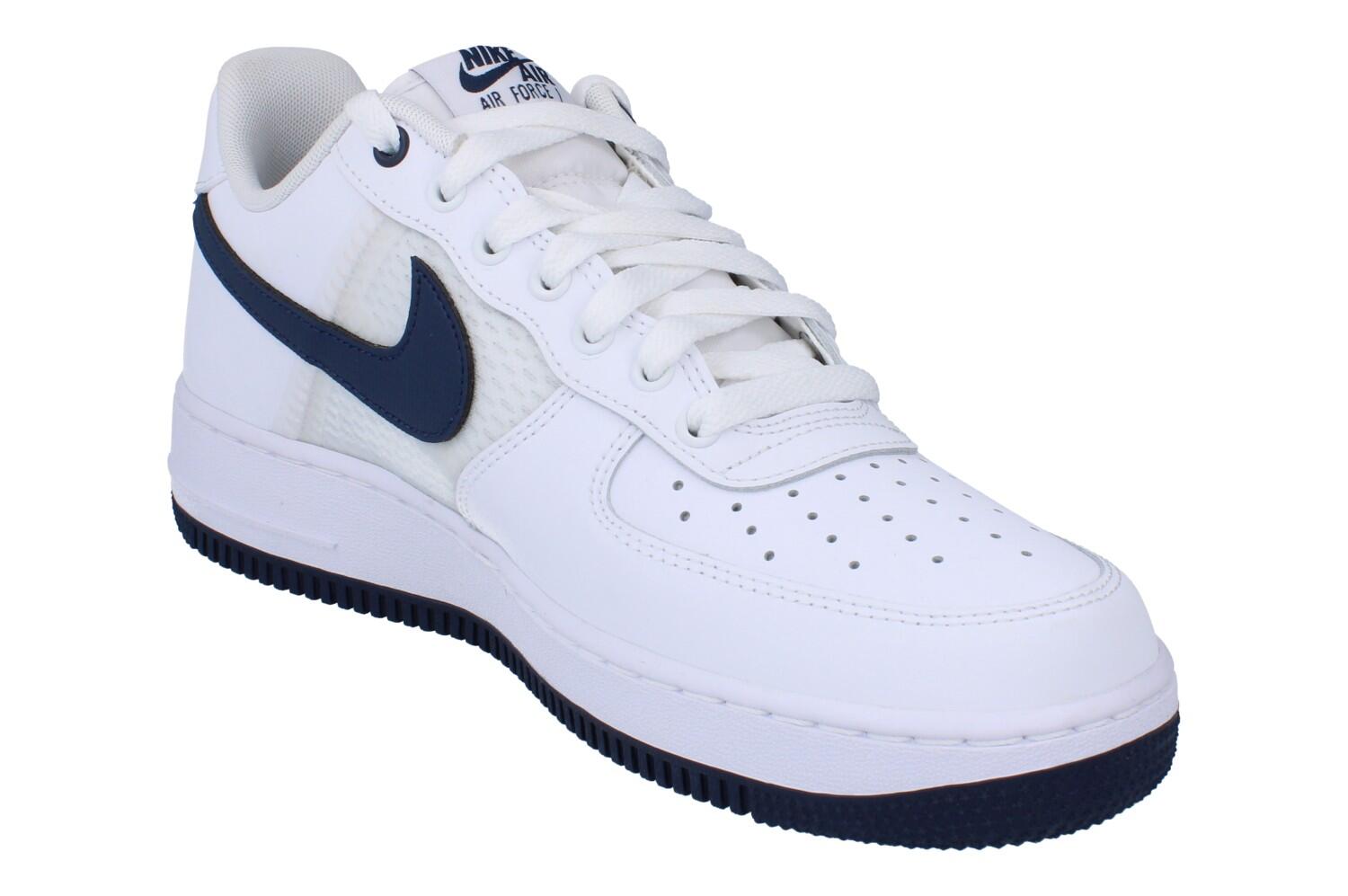 Nike Air Force 1 '07 LV8 Mesh Tape White Navy 4/6