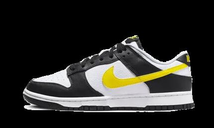 Chaussures - dunk low cuir - noir/jaune/blanc