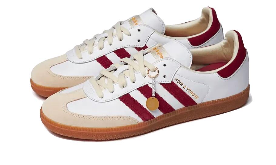 Samba OG Sporty & Rich White Core Burgundy - Taille : 40 2/3 EU 2/4