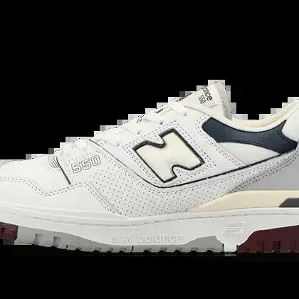 Men - Basketball - Shoes - Leather, Comfortable - BB550 - White Indigo.