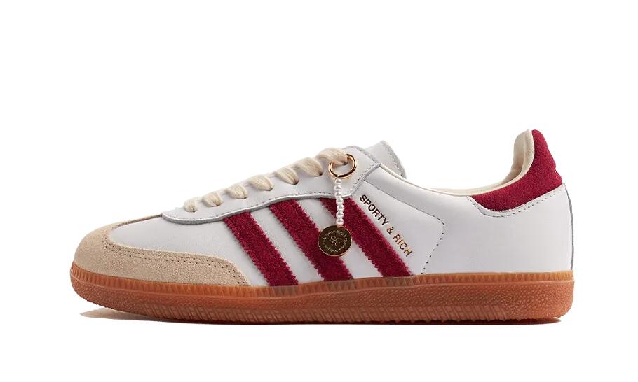 Samba OG Sporty & Rich White Core Burgundy - Taille : 40 2/3 EU 1/4