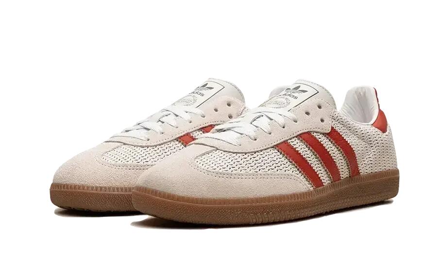 Adidas Samba OG Crystal White Preloved Red 2/4
