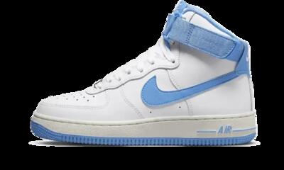 Schoenen - lifestyle - unisex - air force 1 - hoog, leer - wit/university blue