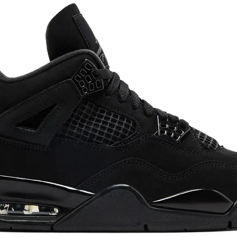 Men - Basketball Shoes - Matte leather - Air Jordan 4 Black