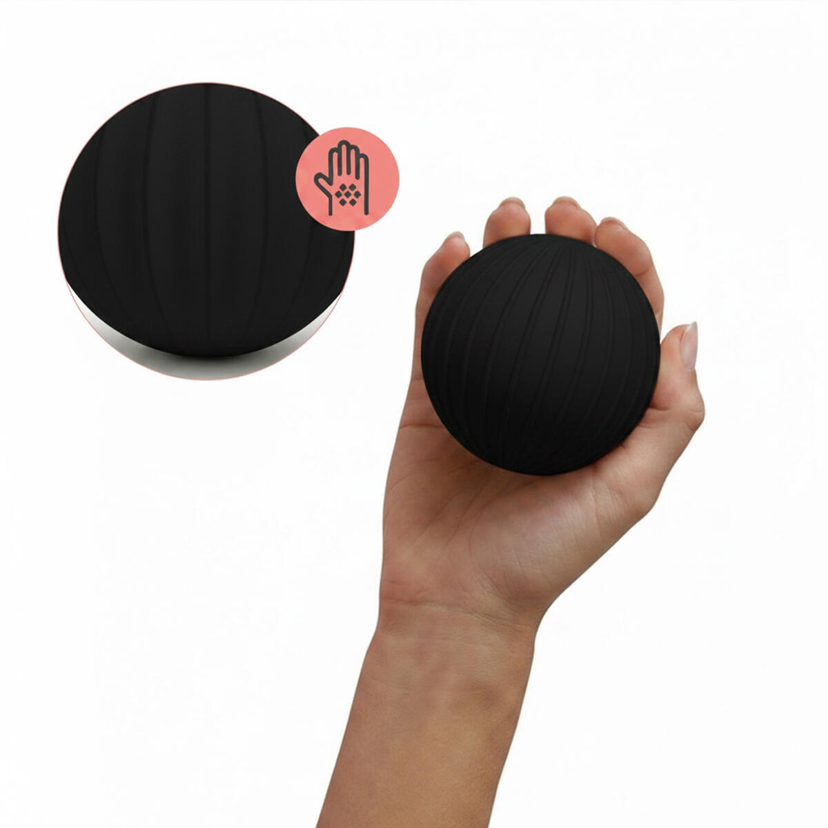 PIŁKA OBCIĄŻENIOWA SILIKONOWA DO ĆWICZEŃ FITNESS REHABILITACJI 1.5 KG 2/7