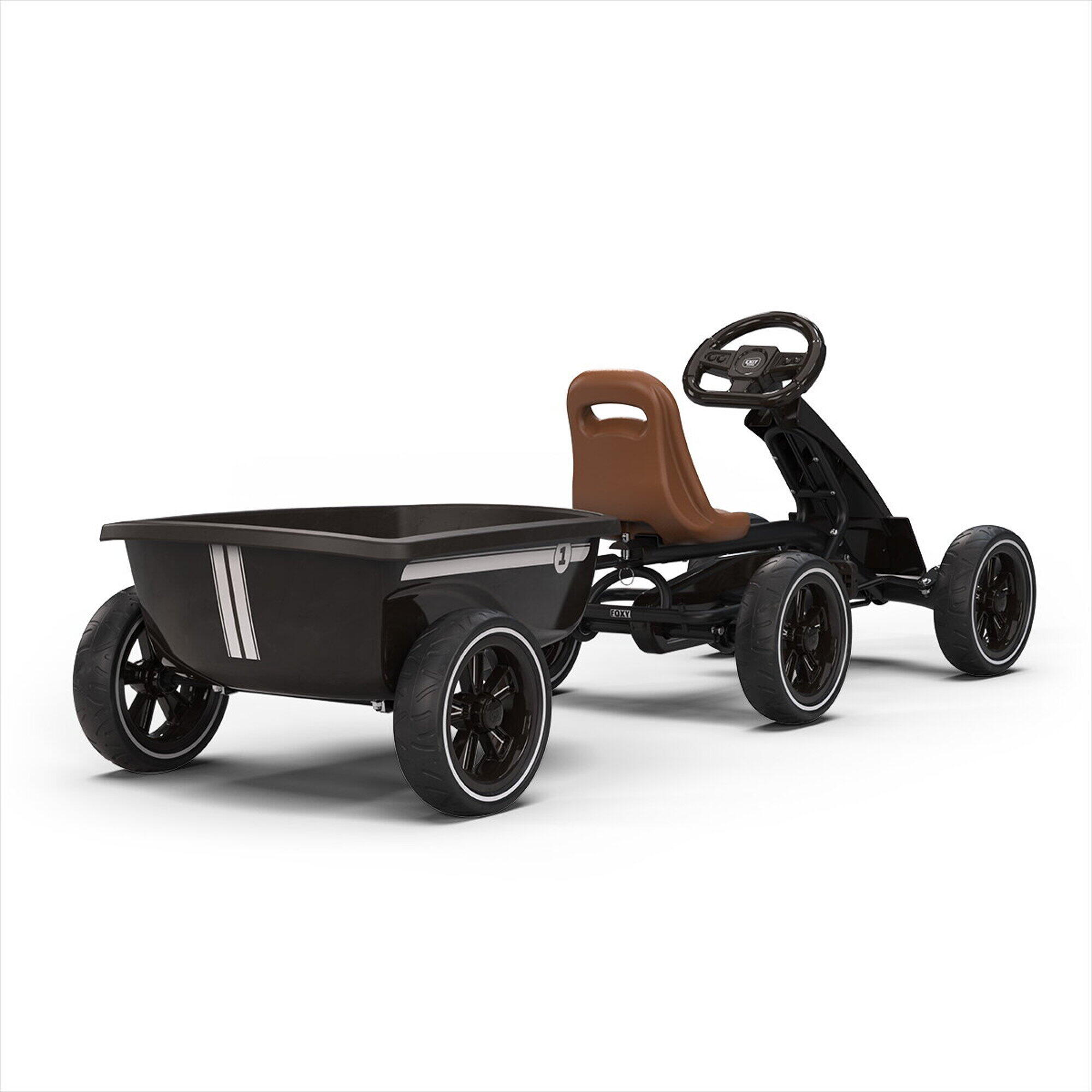 Go-kart EXIT Foxy con rimorchio - Espresso Nero 5/7