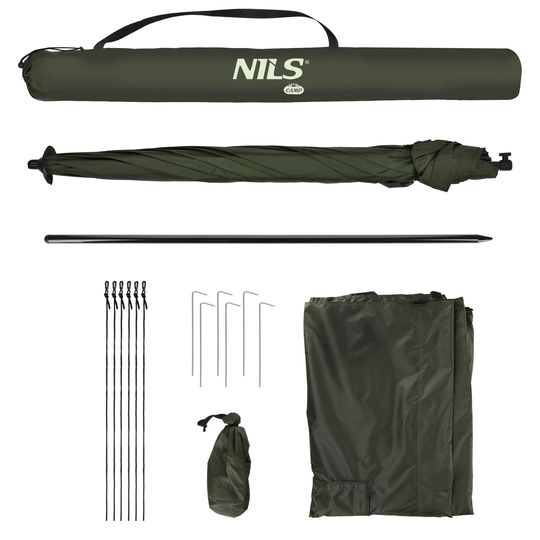 Vissersparasol met volledige overkapping NILS CAMP NC4701 7/7