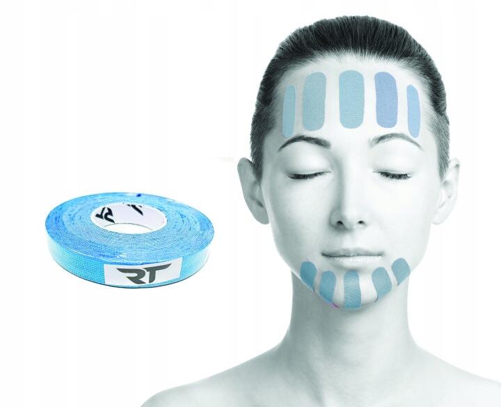 REA Tape Taśma kinesiology do TAPINGU TWARZY tejp 1cmx5m niebieski 2/2